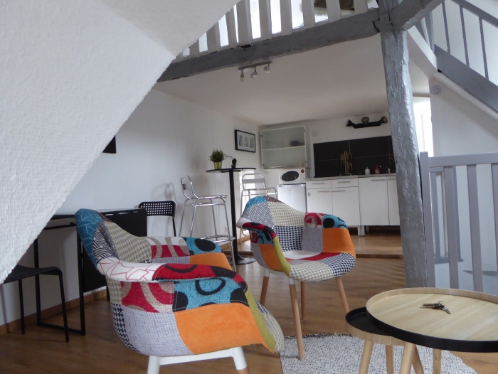 Location Appartement meublé 2 pièces Rouen (76000) - Duplex meublé à 2 pas de la place du Général de Gaulle